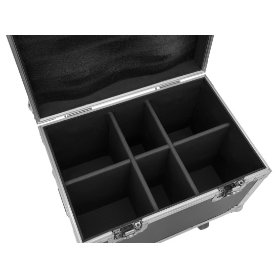 ROADINGER Flightcase con Ruote per 4 Luci LED TMH-13/17/S30/W36 - Custodia Professionale