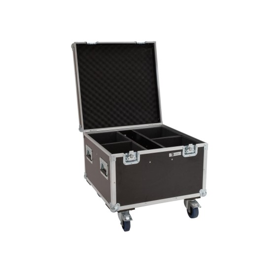 ROADINGER Flightcase 4x LED Theatre COB 100 con Ruote Girevoli e Imbottitura in Schiuma
