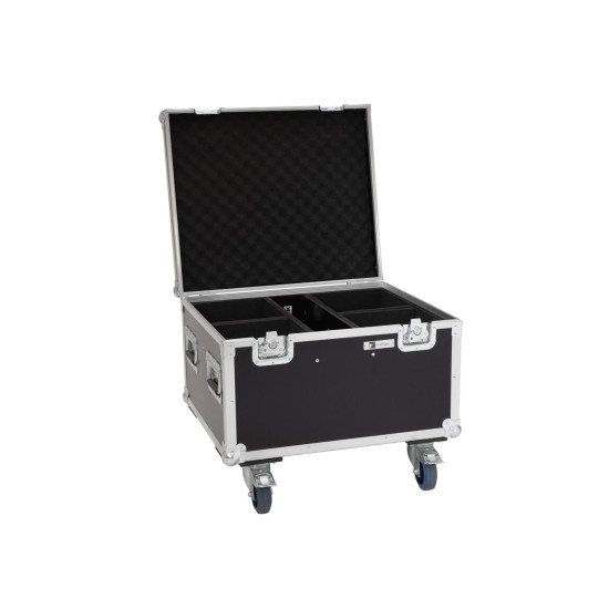 ROADINGER Flightcase PRO con Rotelle per 4 LED IP PAR 7x8W e 7x9W - Custodia Protettiva per Illuminazione