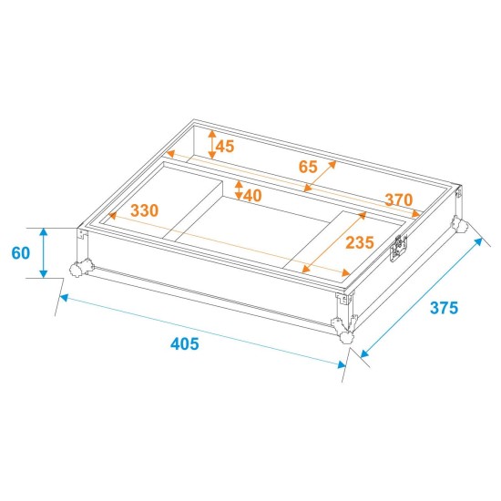 ROADINGER Flightcase TRM-402: Custodia Professionale per Attrezzature con Imbottitura in Schiuma