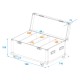 ROADINGER Flightcase con Rotelle - Protezione per 4 LED PLL-480