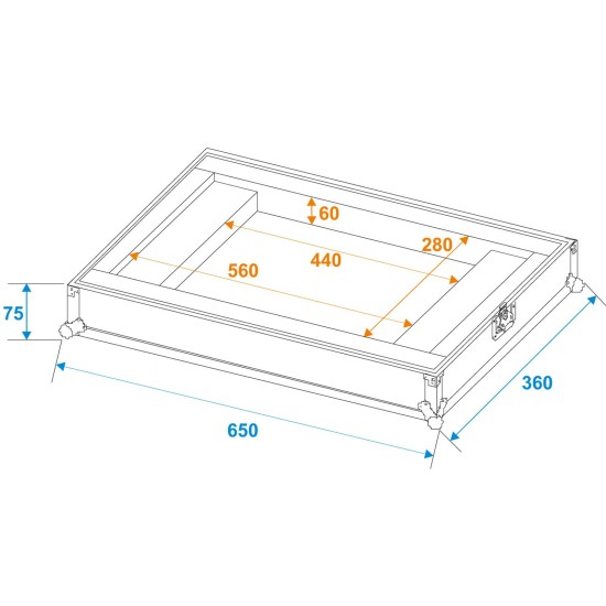 Flightcase ROADINGER FT-100 per Illuminazione e Audio - Robusto e Professionale