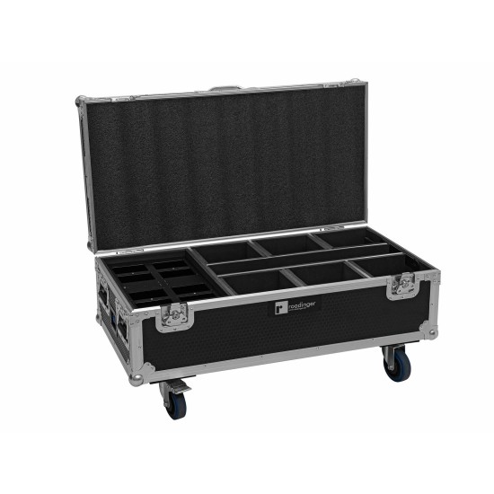 Flightcase ROADINGER 6x AKKU IP UP-4 Plus HCL Spot con Ricarica e WDMX