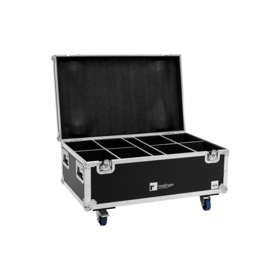 ROADINGER Flightcase con Ruote per 8x LED IP PAR 7x10W RGBL - Protezione e Mobilità