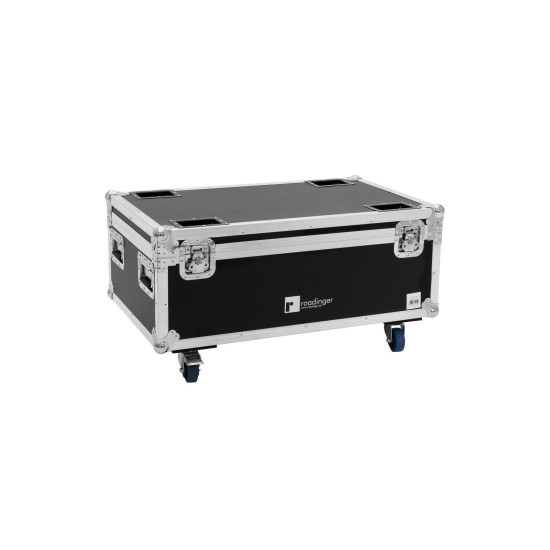 ROADINGER Flightcase con Ruote per 8x LED IP PAR 7x10W RGBL - Protezione e Mobilità