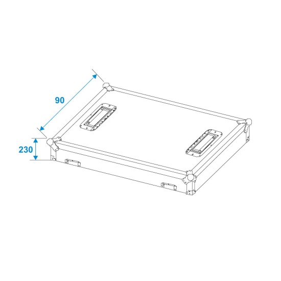 ROADINGER Flightcase 2x NSF-100 - Custodia Professionale per Casse con Imbottitura e Serrature di Sicurezza