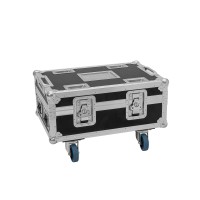 ROADINGER Flightcase BAS-1 per 8x SILENT PAR 6 QCL con Ruote e Vassoi Impilabili