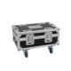 ROADINGER Flightcase BAS-1 per 8x SILENT PAR 6 QCL con Ruote e Vassoi Impilabili