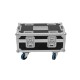 ROADINGER Flightcase BAS-1 per 8x SILENT PAR 6 QCL con Ruote e Vassoi Impilabili