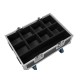 ROADINGER Flightcase BAS-1 per 8x SILENT PAR 6 QCL con Ruote e Vassoi Impilabili