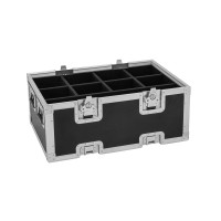 Flightcase ROADINGER per 8x SILENT PAR 6 QCL FLOOR - Custodia Professionale in Legno Multistrato