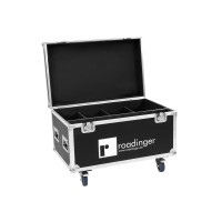 ROADINGER Flightcase per 4x LED IP Atmo Blinder 9 con Ruote e Imbottitura Schiuma