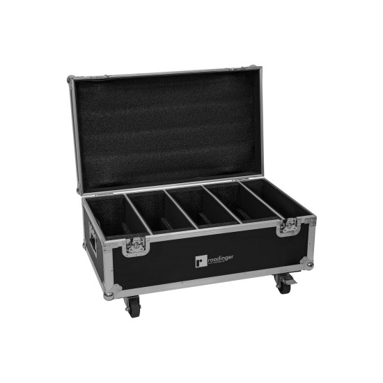 Flightcase ROADINGER per 4 LED CLS-18 QCL RGB/WW con Ruote Girevoli