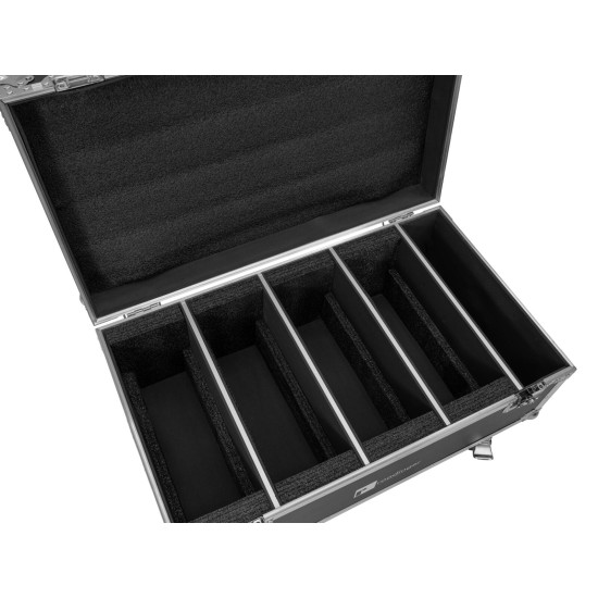 Flightcase ROADINGER per 4 LED CLS-18 QCL RGB/WW con Ruote Girevoli
