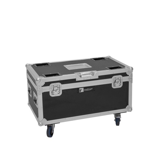 ROADINGER Flightcase per 4x Multiflood IP 8x10W RGBW Wash - Custodia con Ruote e Serrature