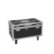 ROADINGER Flightcase per 4x Multiflood IP 8x10W RGBW Wash - Custodia con Ruote e Serrature