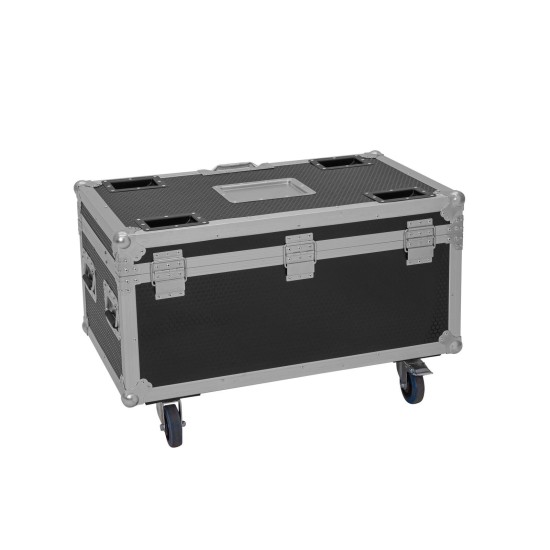 ROADINGER Flightcase per 4x Multiflood IP 8x10W RGBW Wash - Custodia con Ruote e Serrature