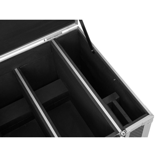 ROADINGER Flightcase per 4x Multiflood IP 8x10W RGBW Wash - Custodia con Ruote e Serrature