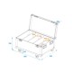 ROADINGER Flightcase per 4x Multiflood IP 8x10W RGBW Wash - Custodia con Ruote e Serrature