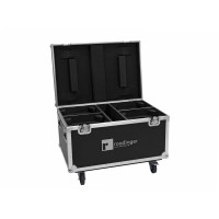 ROADINGER Flightcase Professionale per 4 EYE-740 MK2 con Ruote Girevoli e Vano Accessori