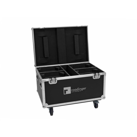 ROADINGER Flightcase Professionale per 4 EYE-740 MK2 con Ruote Girevoli e Vano Accessori
