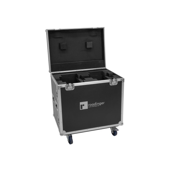 ROADINGER Flightcase Professionale per 2 DMH-380 con Ruote Girevoli e Vano Accessori
