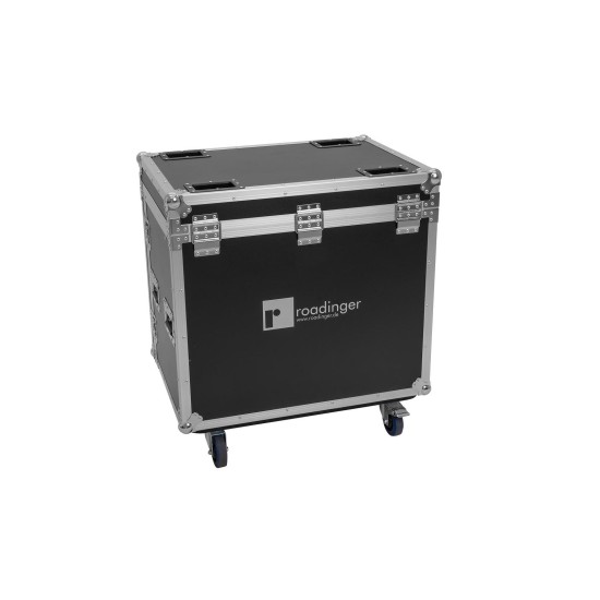 ROADINGER Flightcase Professionale per 2 DMH-380 con Ruote Girevoli e Vano Accessori