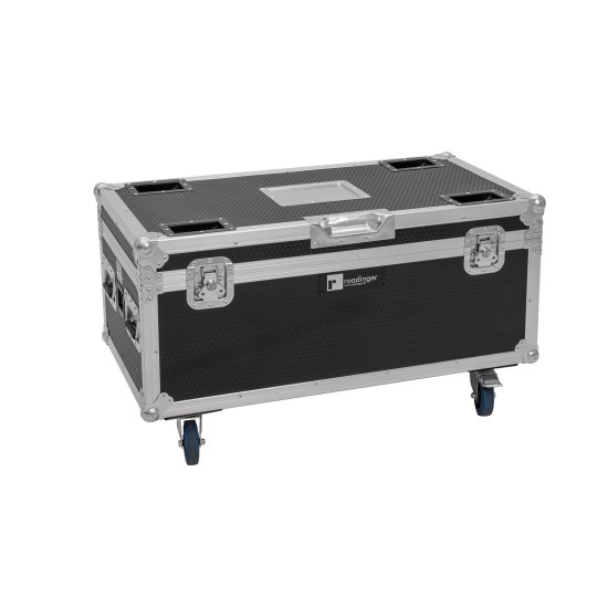 ROADINGER Flightcase Ricaricabile per 4 AKKU Multiflood IP 8x10W RGBW Wash CRMX