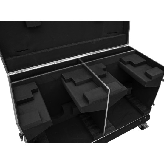 Flightcase ROADINGER 2x DMH-640 con Ruote Girevoli - Custodia Protettiva per Attrezzature