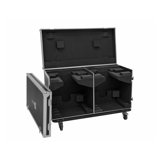 Flightcase ROADINGER 2x DMH-640 con Ruote Girevoli - Custodia Protettiva per Attrezzature