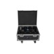 ROADINGER Flightcase 4x AKKU MBT-3 con ruote e funzione di ricarica per illuminazione professionale