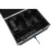 ROADINGER Flightcase 4x AKKU MBT-3 con ruote e funzione di ricarica per illuminazione professionale