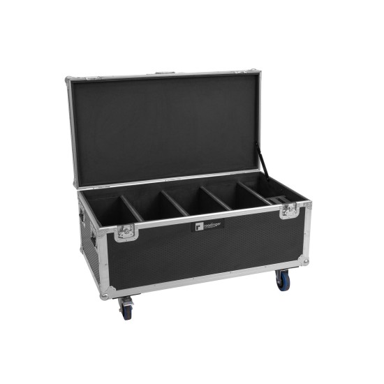 ROADINGER Flightcase Professionale 4x Multiflood IP 18x10W RGBW Wash CRMX con Ruote