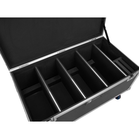 ROADINGER Flightcase Professionale 4x Multiflood IP 18x10W RGBW Wash CRMX con Ruote