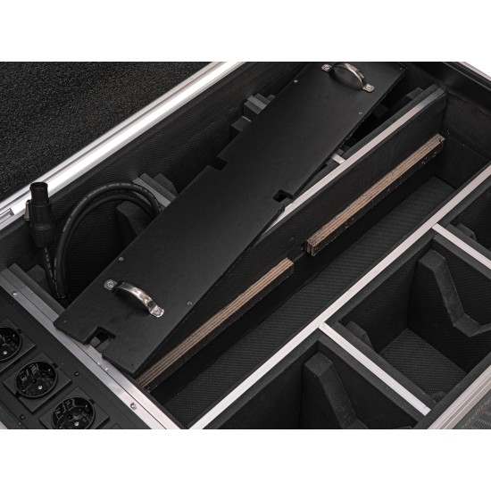 ROADINGER Flightcase con Ricarica per 6 AKKU IP TL-3 QCL Trusslight CRMX e Rotelle