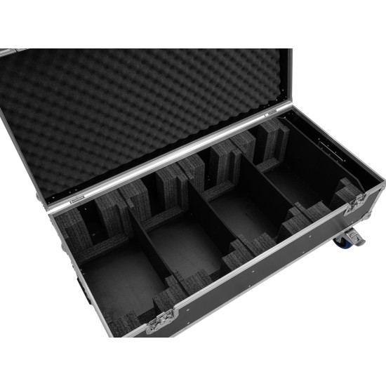 ROADINGER Flightcase Professionale con Ruote per 4 PLL-576 CW/WW