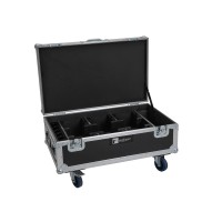 ROADINGER Flightcase Professionale per 6 AKKU UP-4 QCL Spot con Funzione di Ricarica e Ruote