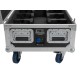 ROADINGER Flightcase Professionale per 6 AKKU UP-4 QCL Spot con Funzione di Ricarica e Ruote