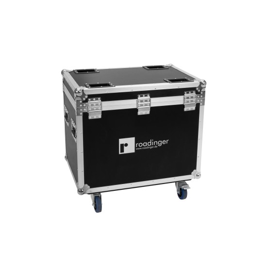 ROADINGER Flightcase Professionale per 2x DMH-190 con Ruote e Vassoi Impilabili