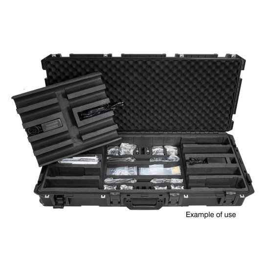 Custodia Professionale ROADINGER per 4x AKKU IP Pixel Tube 360° CRMX con Imbottitura e Funzione Trolley