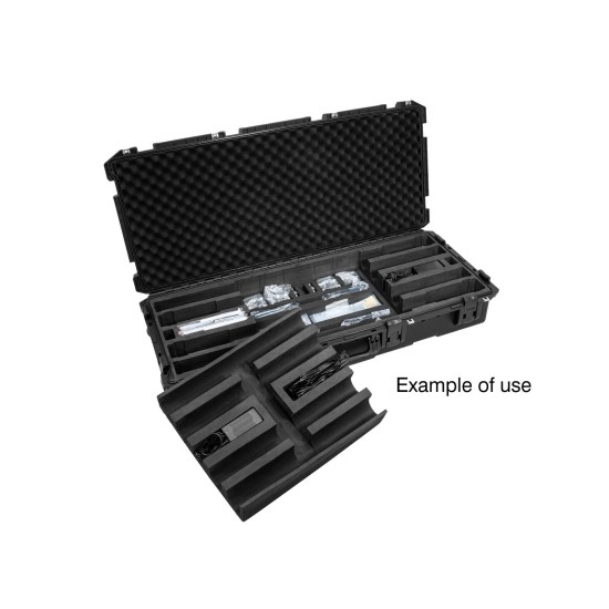 Custodia Professionale ROADINGER per 4x AKKU IP Pixel Tube 360° CRMX con Imbottitura e Funzione Trolley