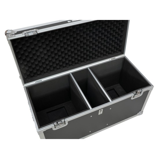 ROADINGER Flight Case Professionale per 2 Proiettori THA-100F MK3 con Imbottitura e Serrature a Farfalla