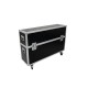 ROADINGER Flightcase 2x LCD ZL50 - Custodia Protettiva con Ruote Girevoli e Serrature a Farfalla