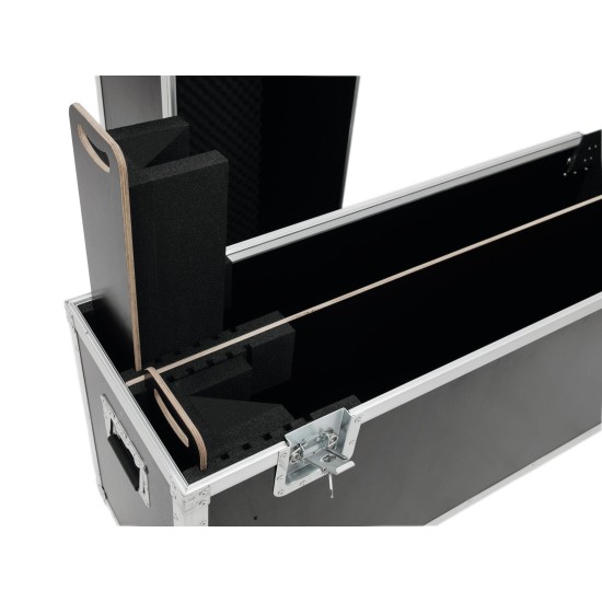 ROADINGER Flightcase 2x LCD ZL50 - Custodia Protettiva con Ruote Girevoli e Serrature a Farfalla