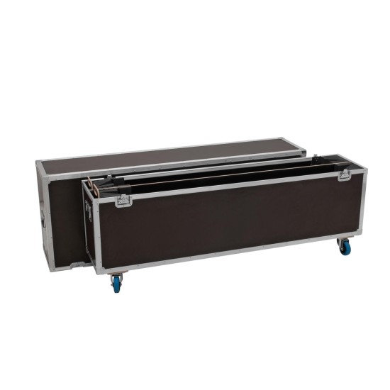 ROADINGER Flightcase Highline per 2 LCD ZL70 con Ruote Girevoli