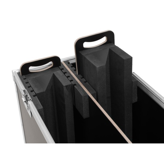 ROADINGER Flightcase Highline per 2 LCD ZL70 con Ruote Girevoli