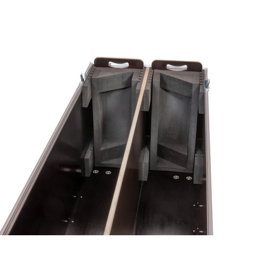 ROADINGER Flightcase 2x LCD ZL65 - Custodia Professionale con Ruote Girevoli e Imbottitura Schiuma