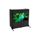 OMNITRONIC Mobile DJ Stand DJTV-1 con Copertura e Supporto TV per Effetti Luce