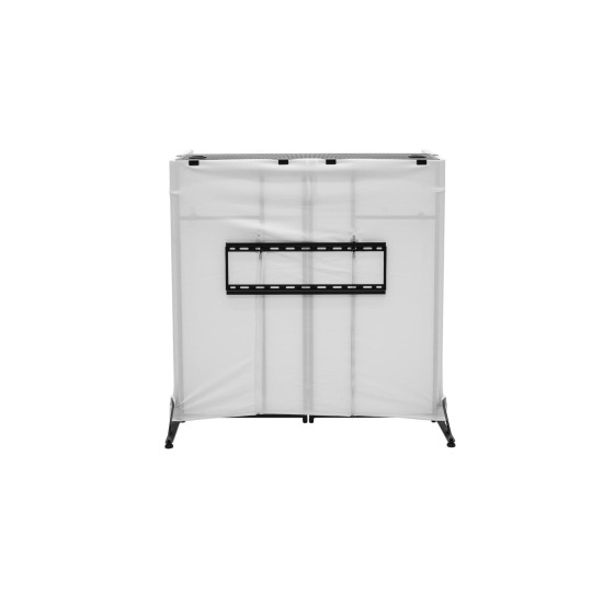 OMNITRONIC Mobile DJ Stand DJTV-1 con Copertura e Supporto TV per Effetti Luce