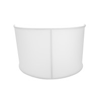 OMNITRONIC Mobile DJ Screen Curved con Cover Bianca - Schermo Portatile per Tavoli DJ